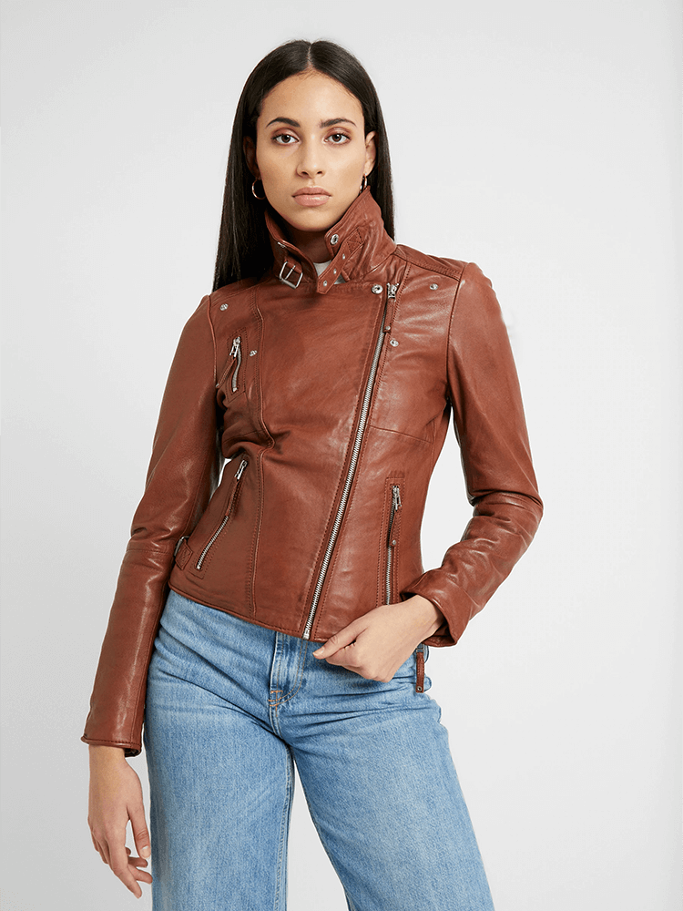 Sculpt Australia womens leather jacket Cathy Lapel Collar Leather Jacket