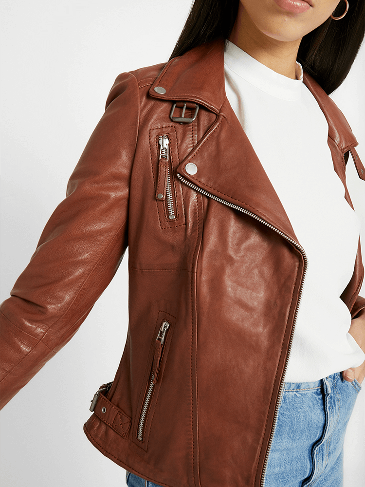 Sculpt Australia womens leather jacket Cathy Lapel Collar Leather Jacket