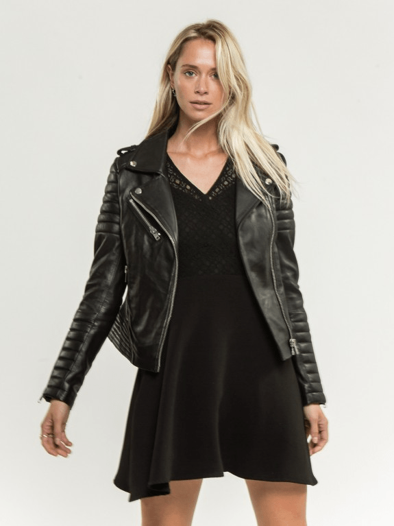 Macy Black Leather Jacket