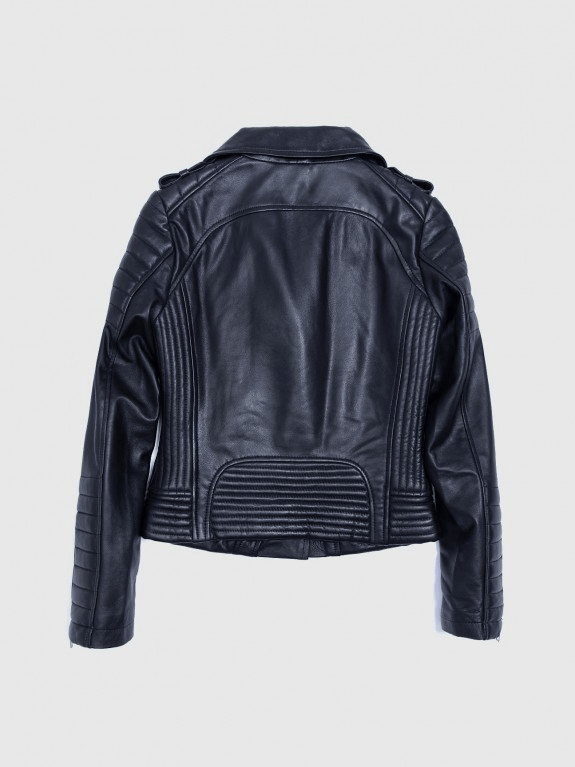 Macy Black Leather Jacket