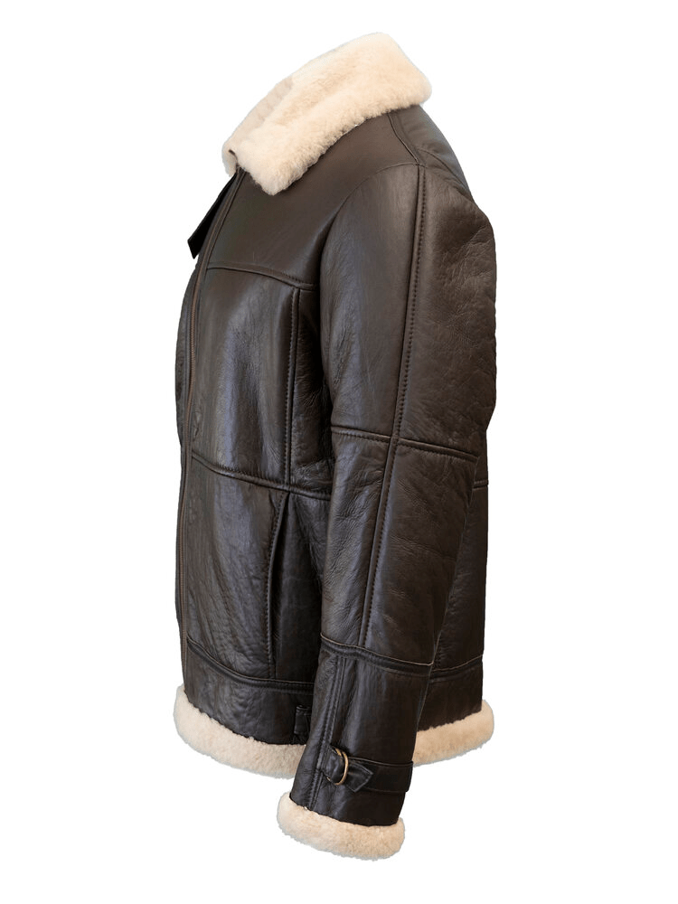 David Brown Shearling Leather Jacket
