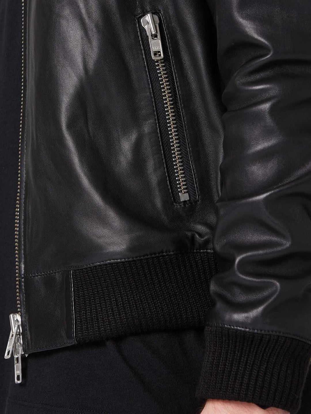 Sculpt Australia mens leather jacket Black Bomber Leather Jacket