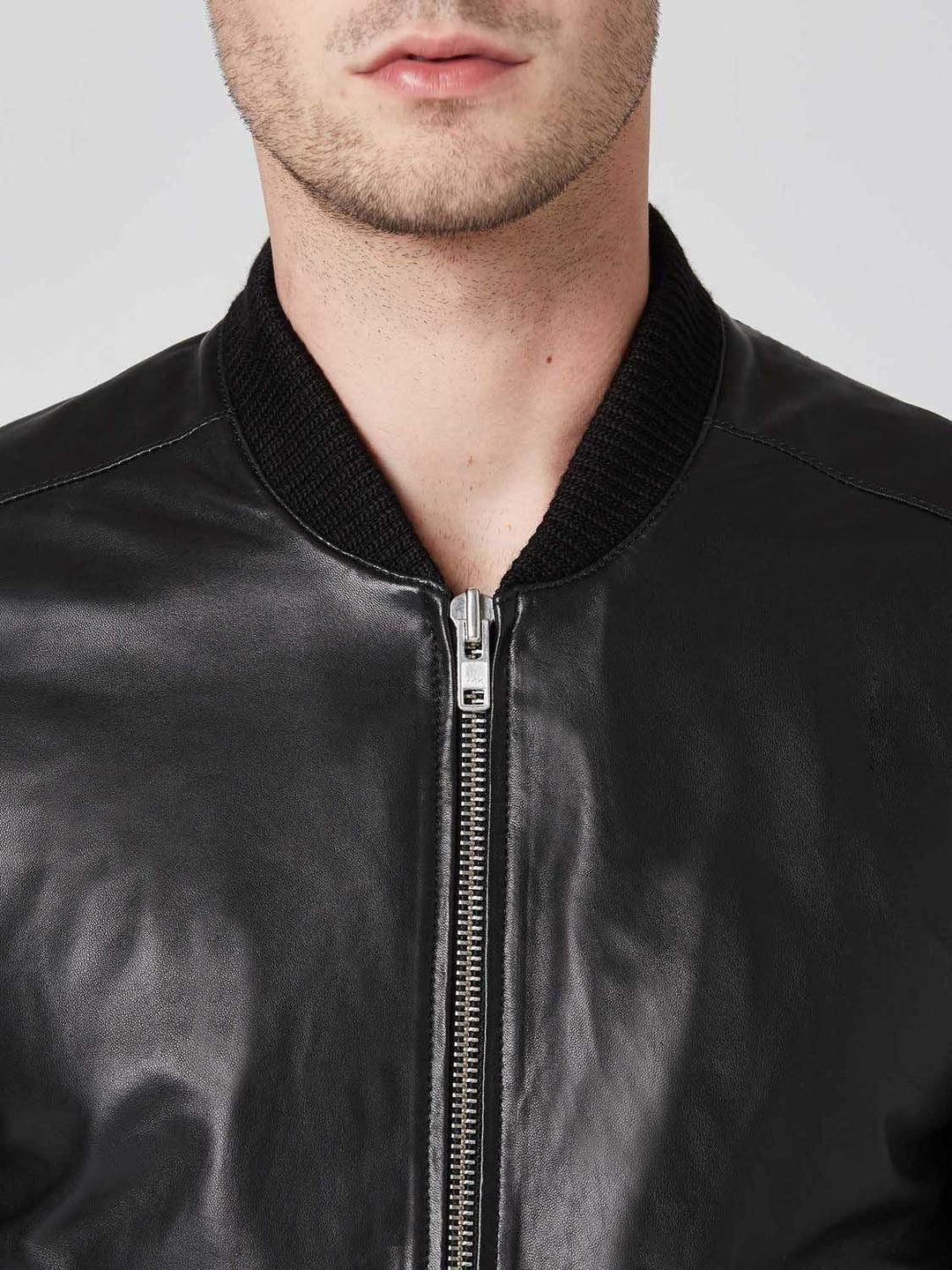 Sculpt Australia mens leather jacket Black Bomber Leather Jacket