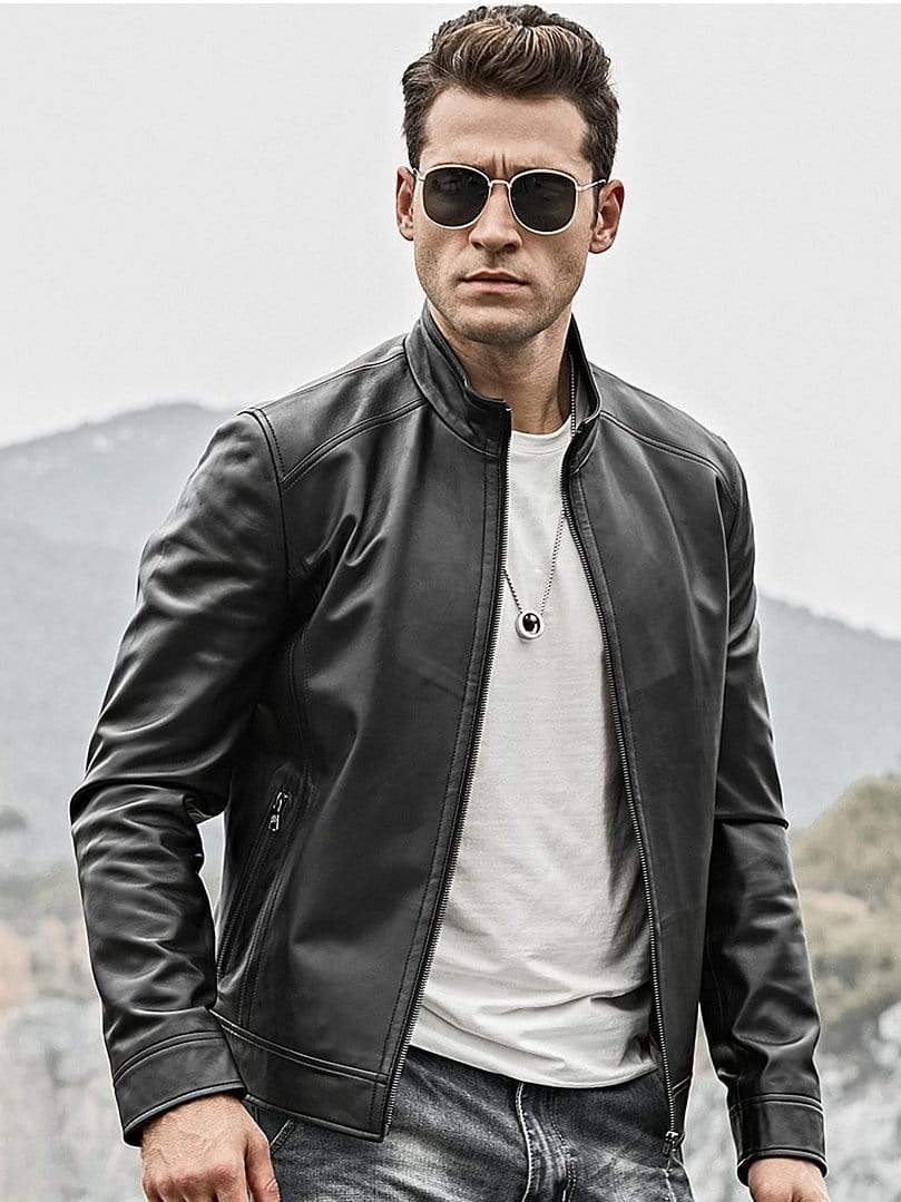 Sculpt Australia mens leather jacket Classic Motorcycle Leather Jacket