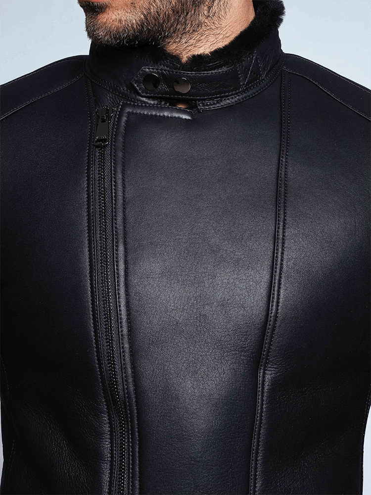 Sculpt Australia mens leather jacket Jonah Shearling Leather Jacket
