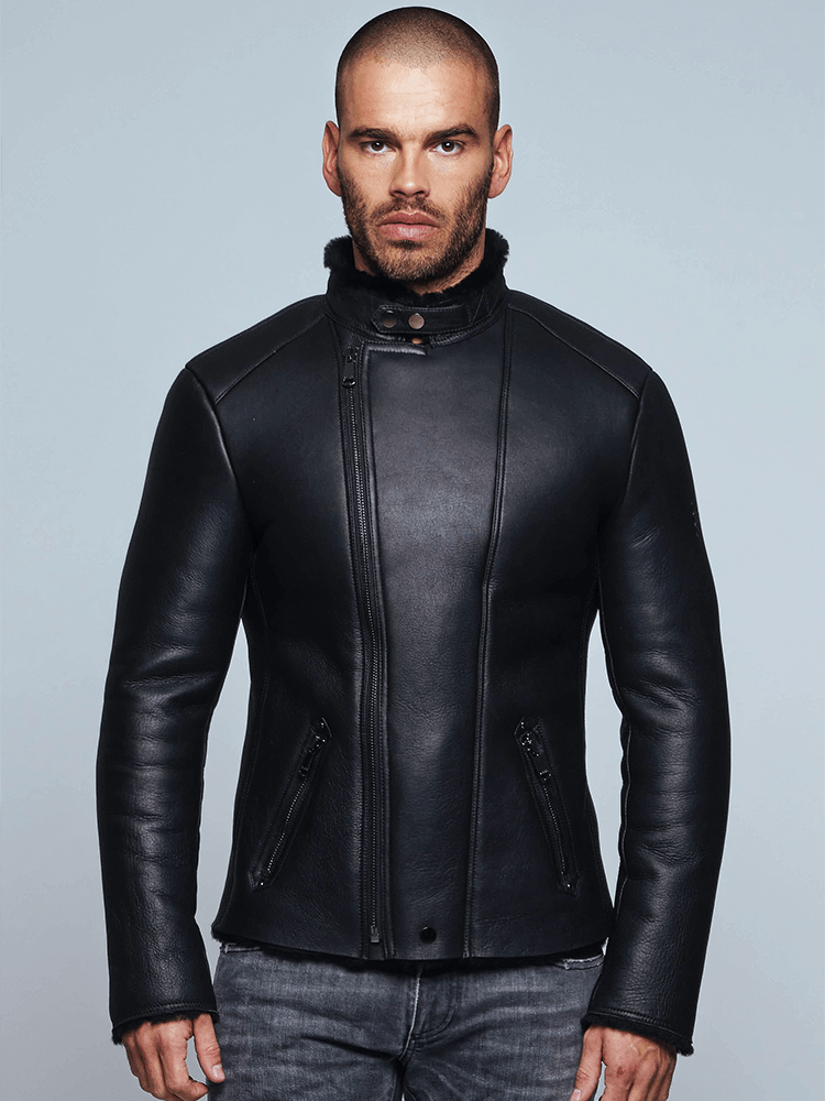 Sculpt Australia mens leather jacket Jonah Shearling Leather Jacket