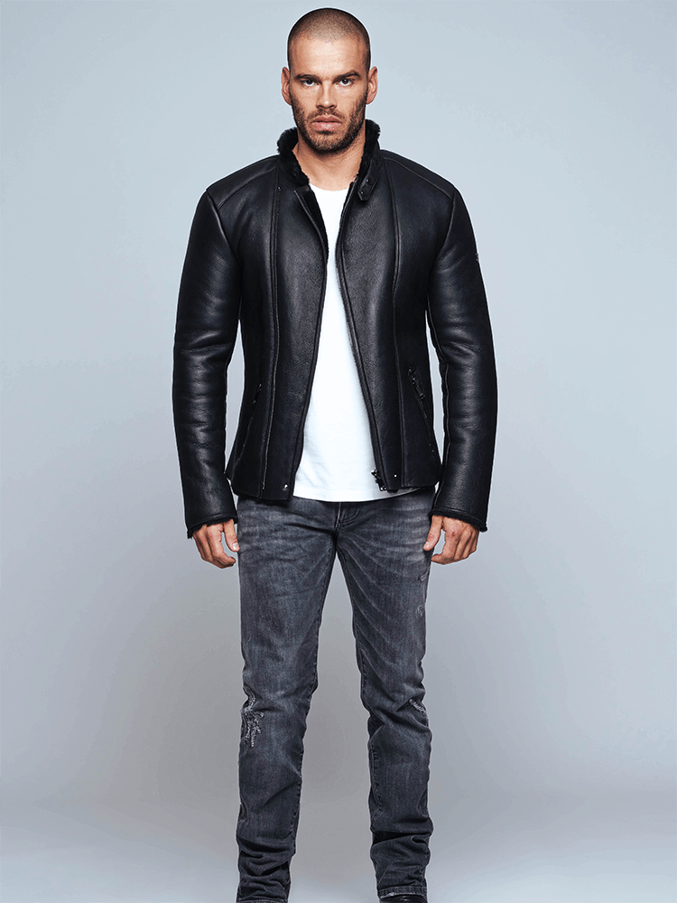 Sculpt Australia mens leather jacket Jonah Shearling Leather Jacket