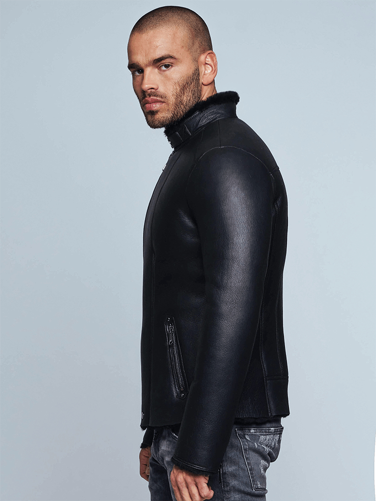 Sculpt Australia mens leather jacket Jonah Shearling Leather Jacket