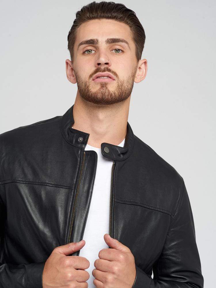 Sculpt Australia mens leather jacket Kurt - Black Leather Jacket