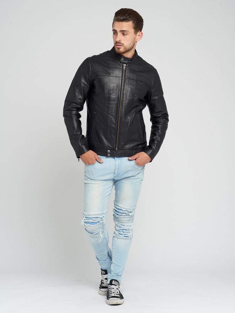 Sculpt Australia mens leather jacket Kurt - Black Leather Jacket