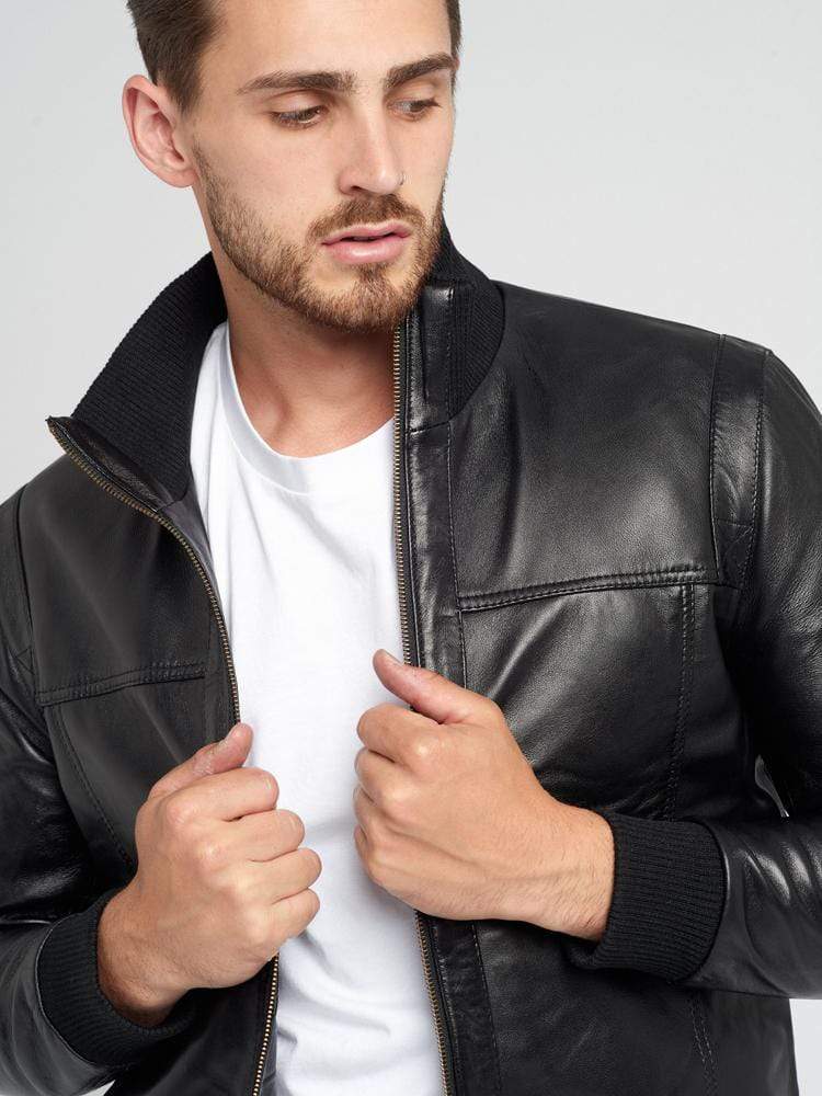 Sculpt Australia mens leather jacket Lucas Black Leather Jacket