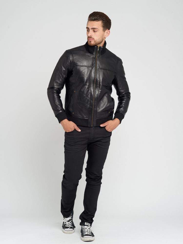 Sculpt Australia mens leather jacket Lucas Black Leather Jacket