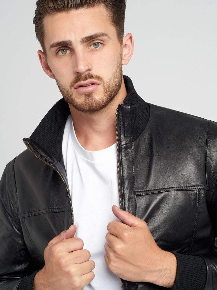 Sculpt Australia mens leather jacket Lucas Black Leather Jacket