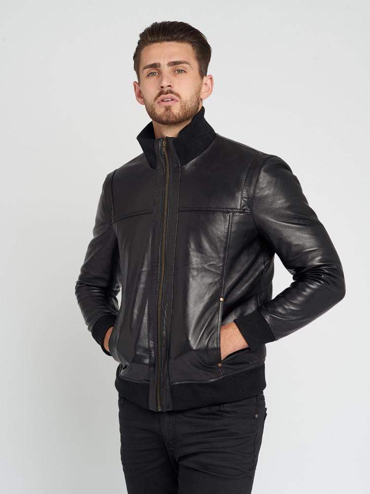 Sculpt Australia mens leather jacket Lucas Black Leather Jacket