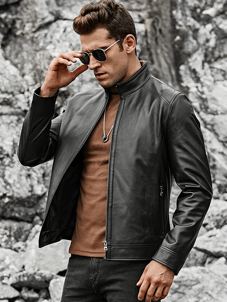 Sculpt Australia mens leather jacket Motorcycle Lambskin Leather Jacket