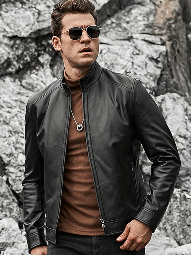 Sculpt Australia mens leather jacket Motorcycle Lambskin Leather Jacket