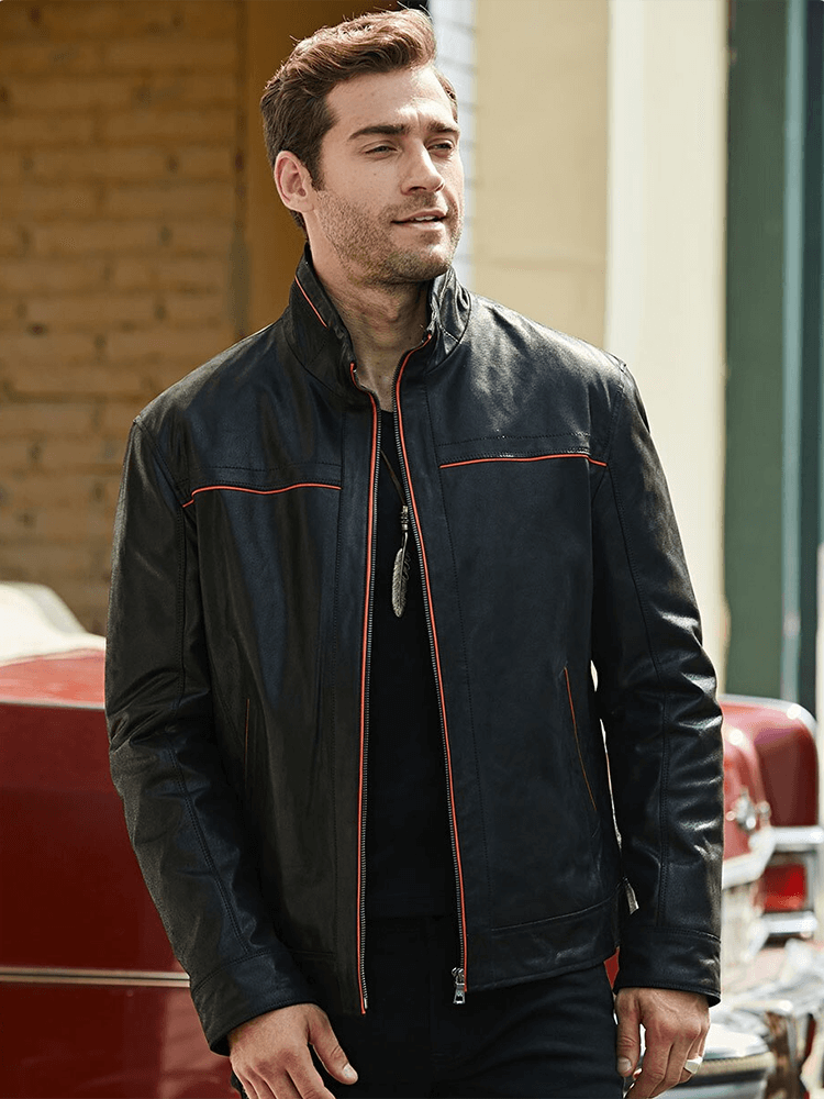 Sculpt Australia mens leather jacket Vintage Black Leather Jacket