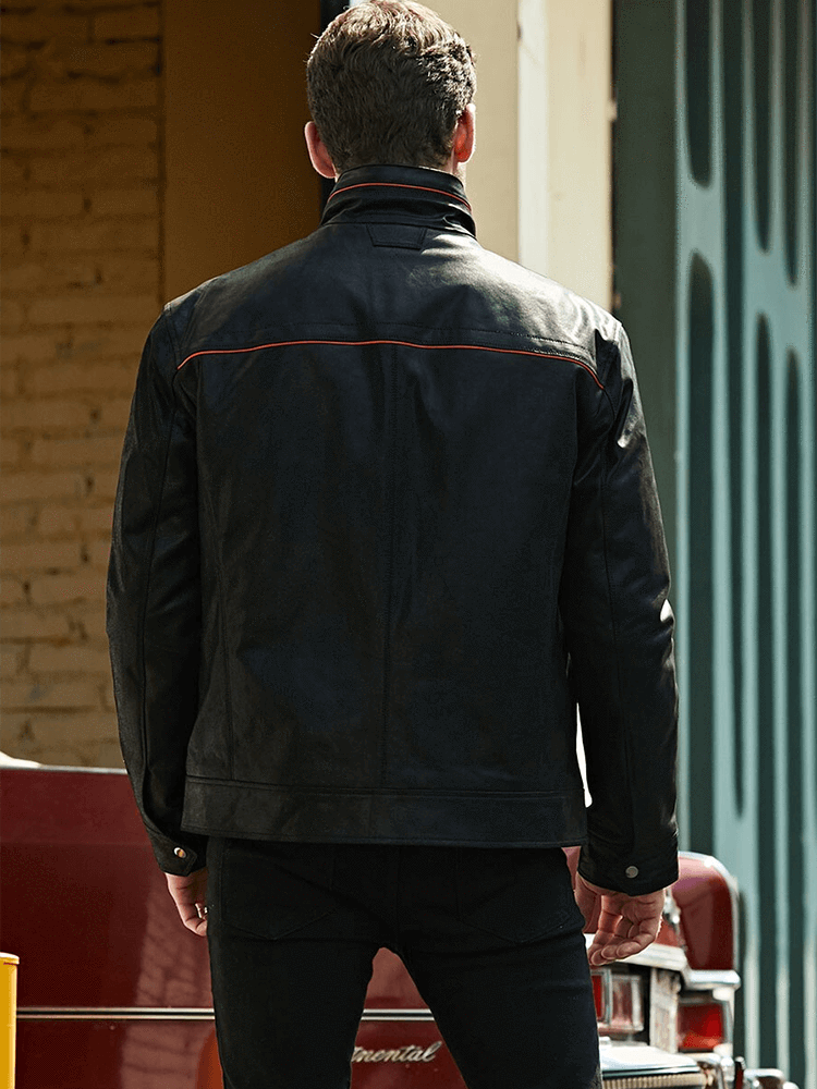 Sculpt Australia mens leather jacket Vintage Black Leather Jacket