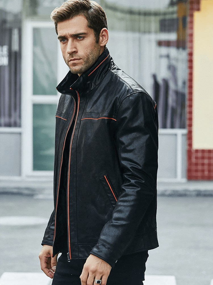 Sculpt Australia mens leather jacket Vintage Black Leather Jacket