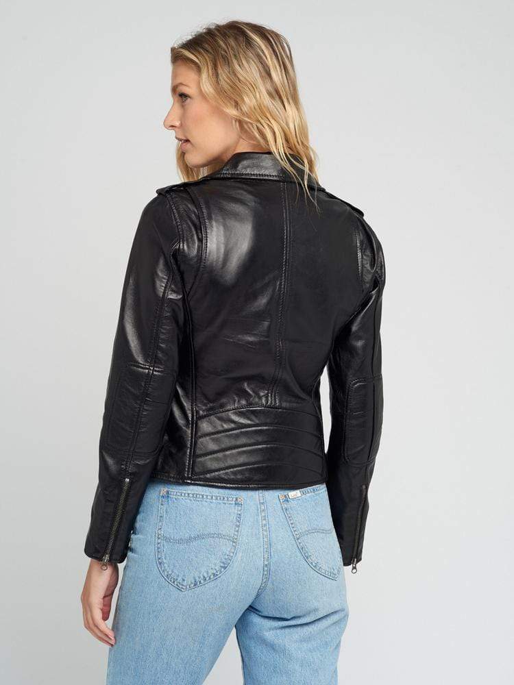 Sculpt Australia womens leather jacket Asymmetrical Notch Collar Leather Jacket