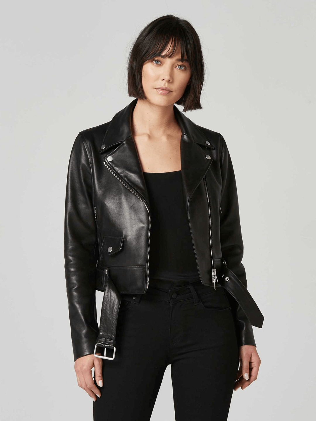 Sculpt Australia womens leather jacket Black Biker Leather Jacket