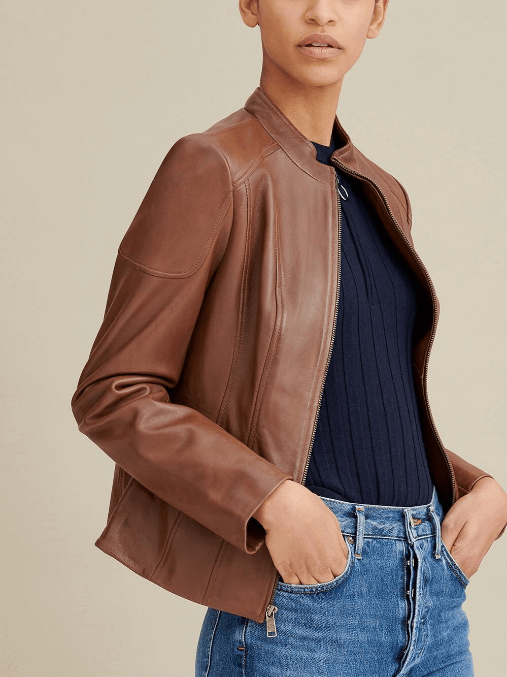 Sculpt Australia womens leather jacket Jennie Brown Leather Jacket