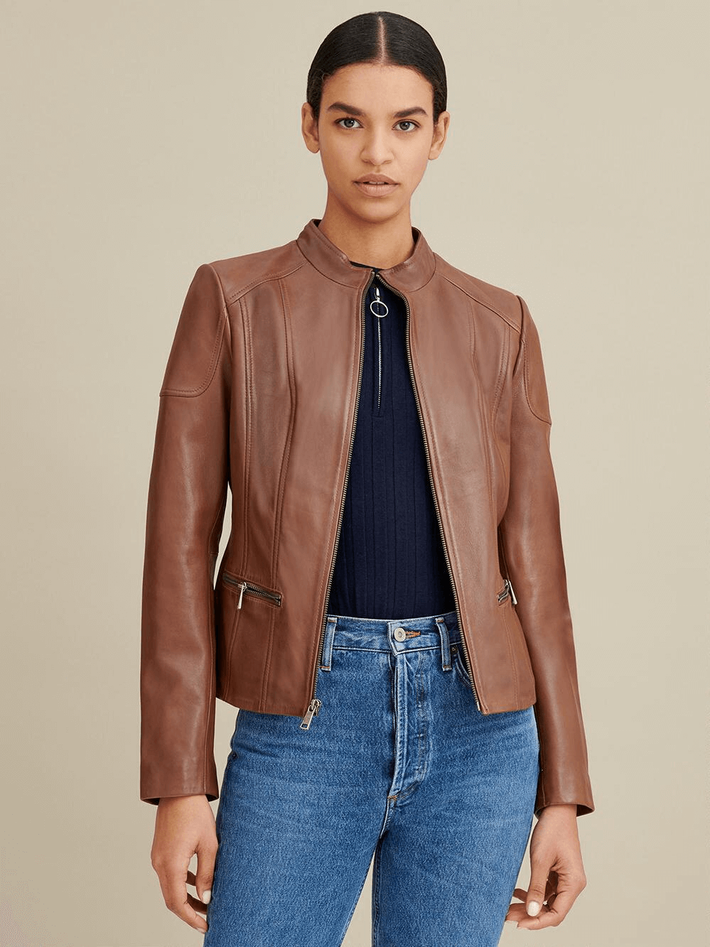 Sculpt Australia womens leather jacket Jennie Brown Leather Jacket