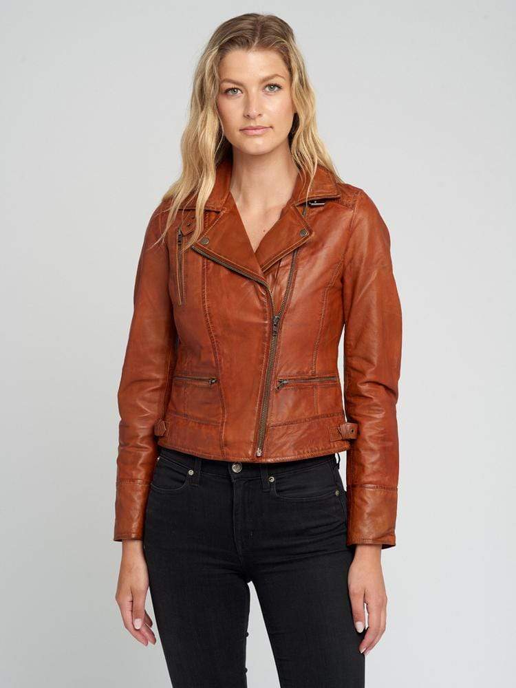 Sculpt Australia womens leather jacket Ladies Tanned Leather Jacket