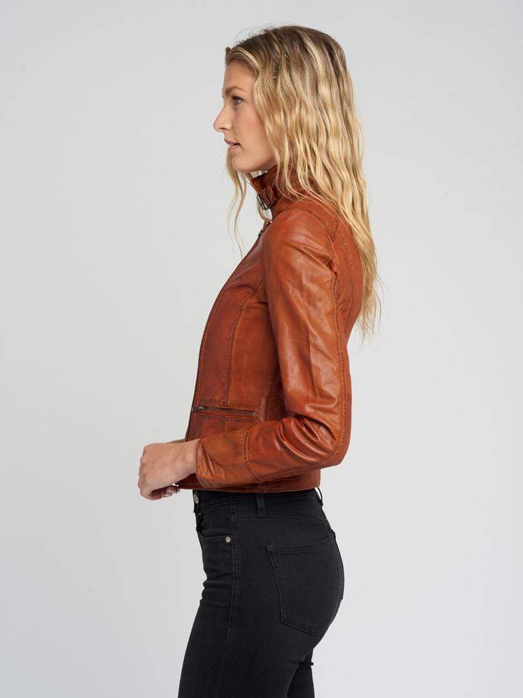 Sculpt Australia womens leather jacket Ladies Tanned Leather Jacket