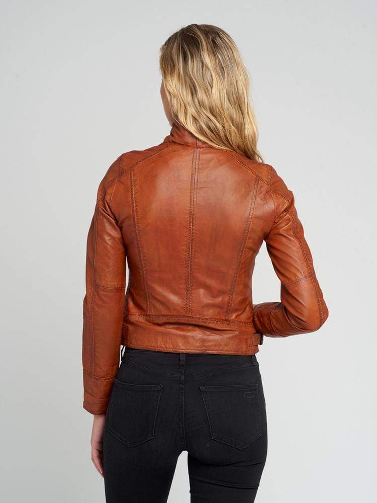 Sculpt Australia womens leather jacket Ladies Tanned Leather Jacket