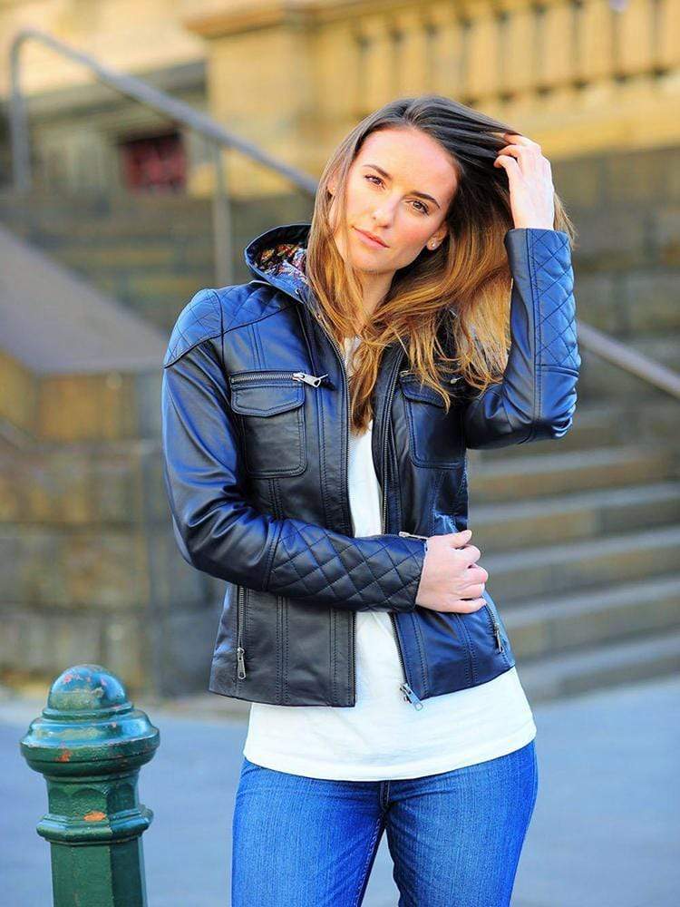 Sculpt Australia womens leather jacket Marve - Hooded Women's Leather Jacket