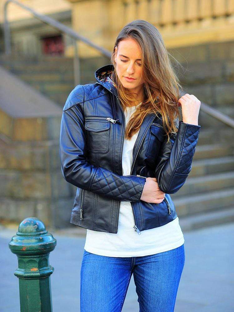 Sculpt Australia womens leather jacket Marve - Hooded Women's Leather Jacket