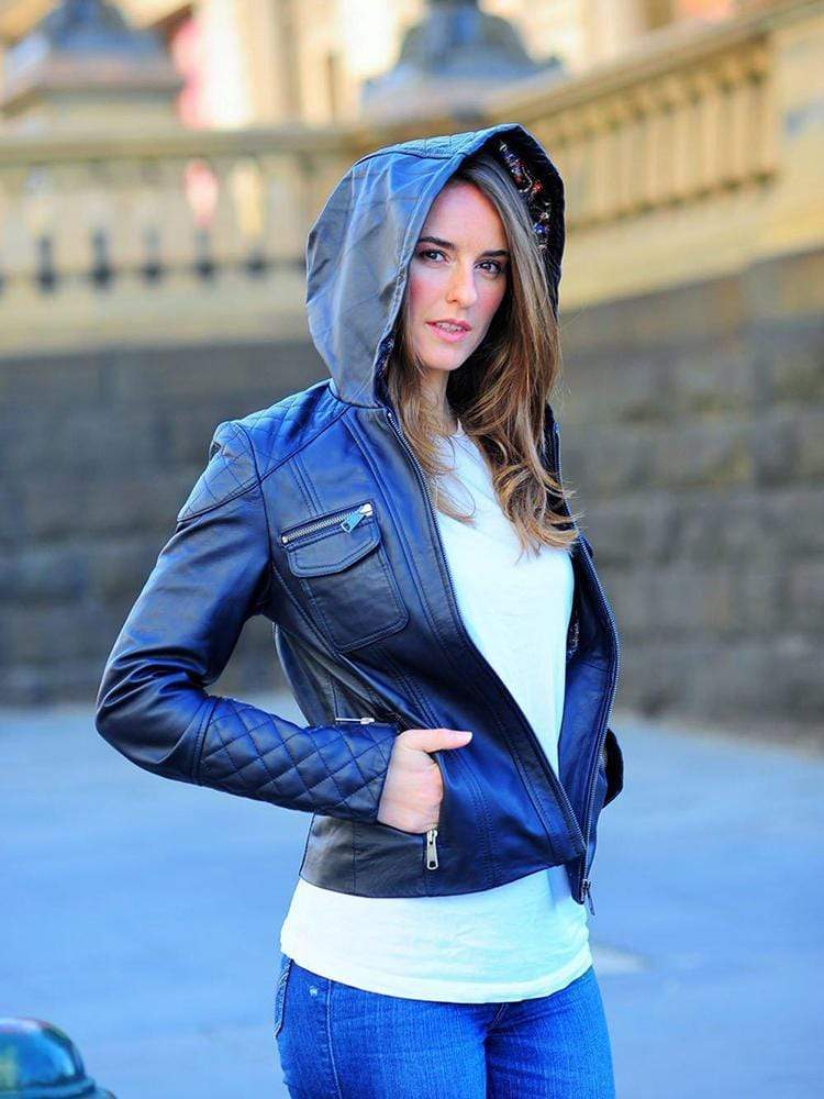 Sculpt Australia womens leather jacket Marve - Hooded Women's Leather Jacket