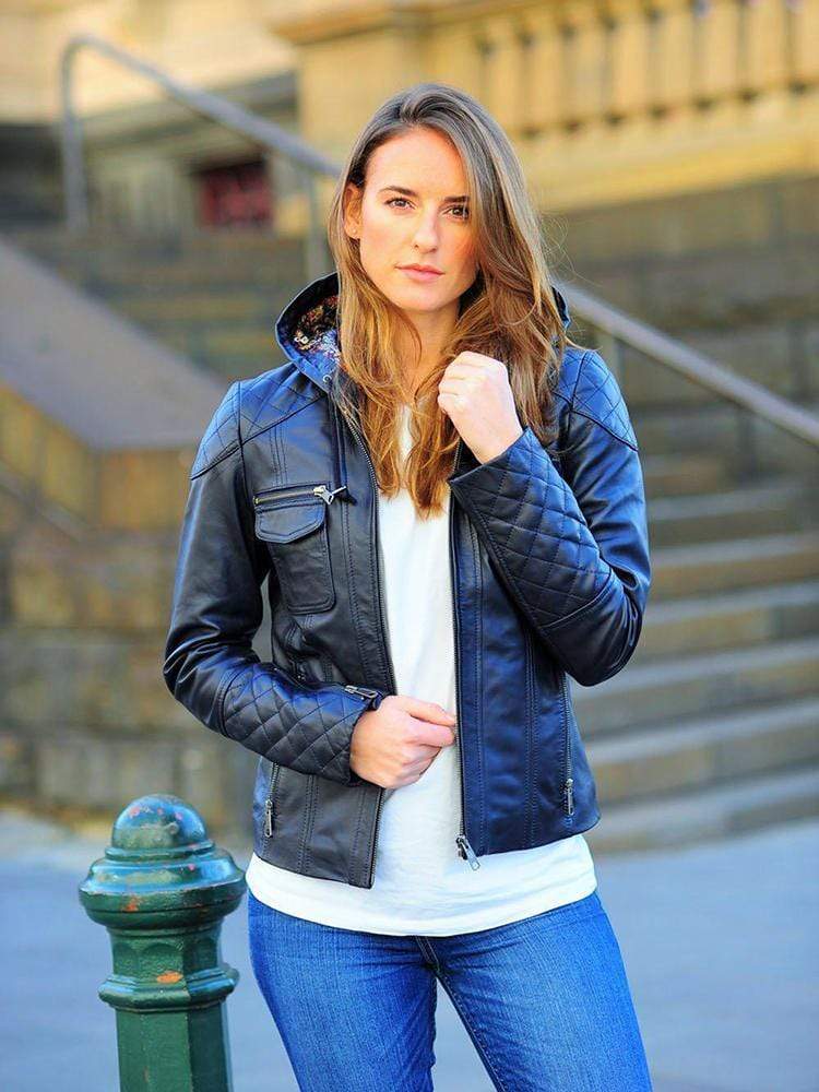 Sculpt Australia womens leather jacket Marve - Hooded Women's Leather Jacket